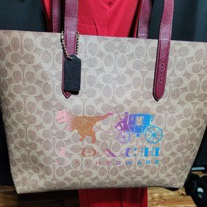 Coach Large Tote with graphics